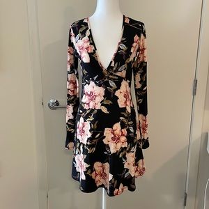 Floral long sleeved dress